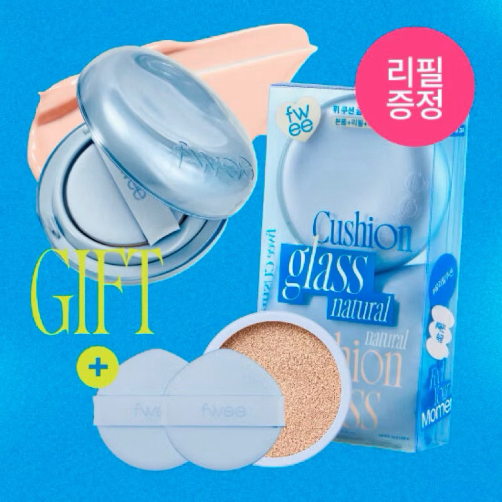 [CHÍNH HÃNG 100%] PHẤN NƯỚC CUSHION FWEE GLASS NATURAL +KÈM LÕI REFILL