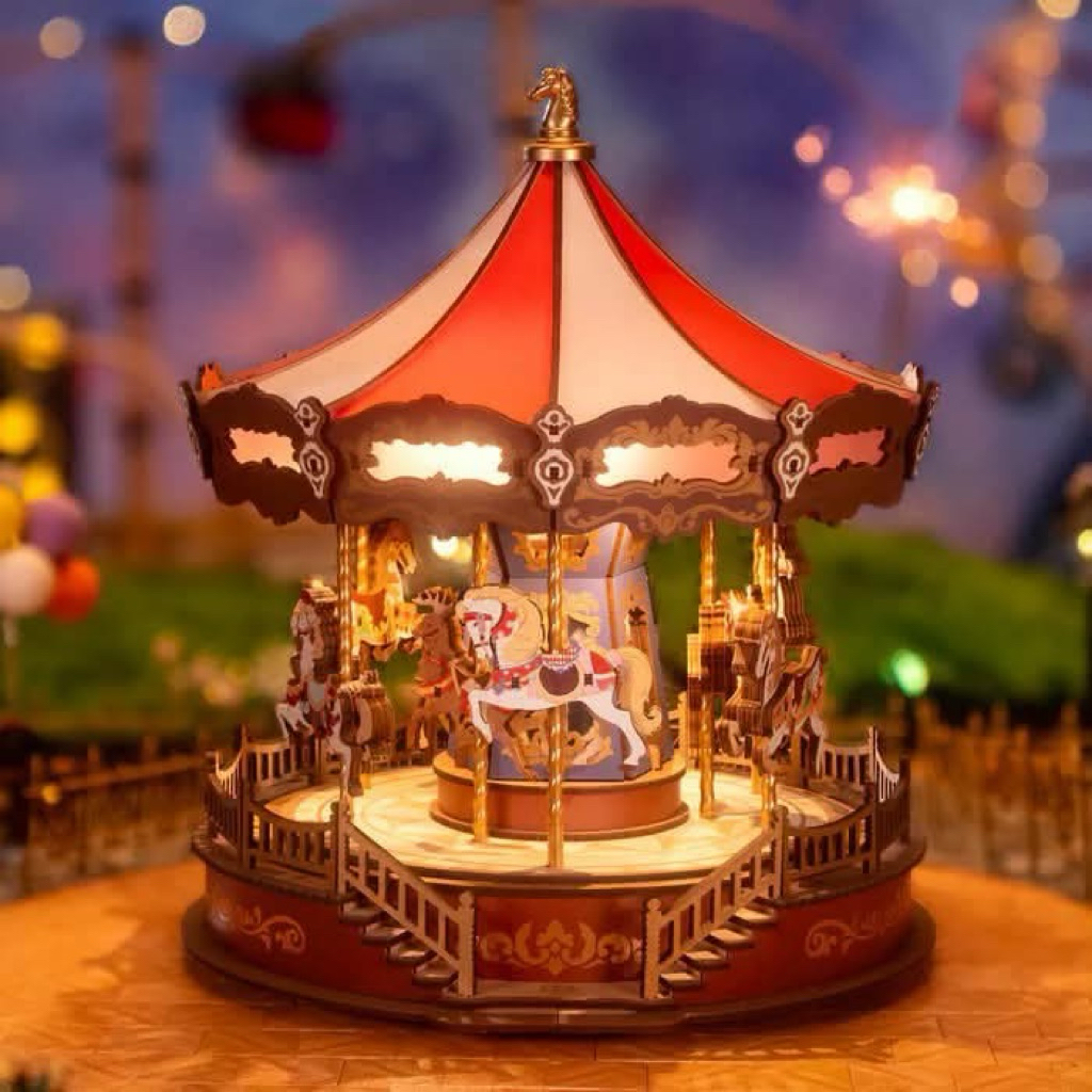 DIY Hộp Nhạc Vòng Quay Ngựa Gỗ - Rolife (Robotime Rolife Classic Carousel)