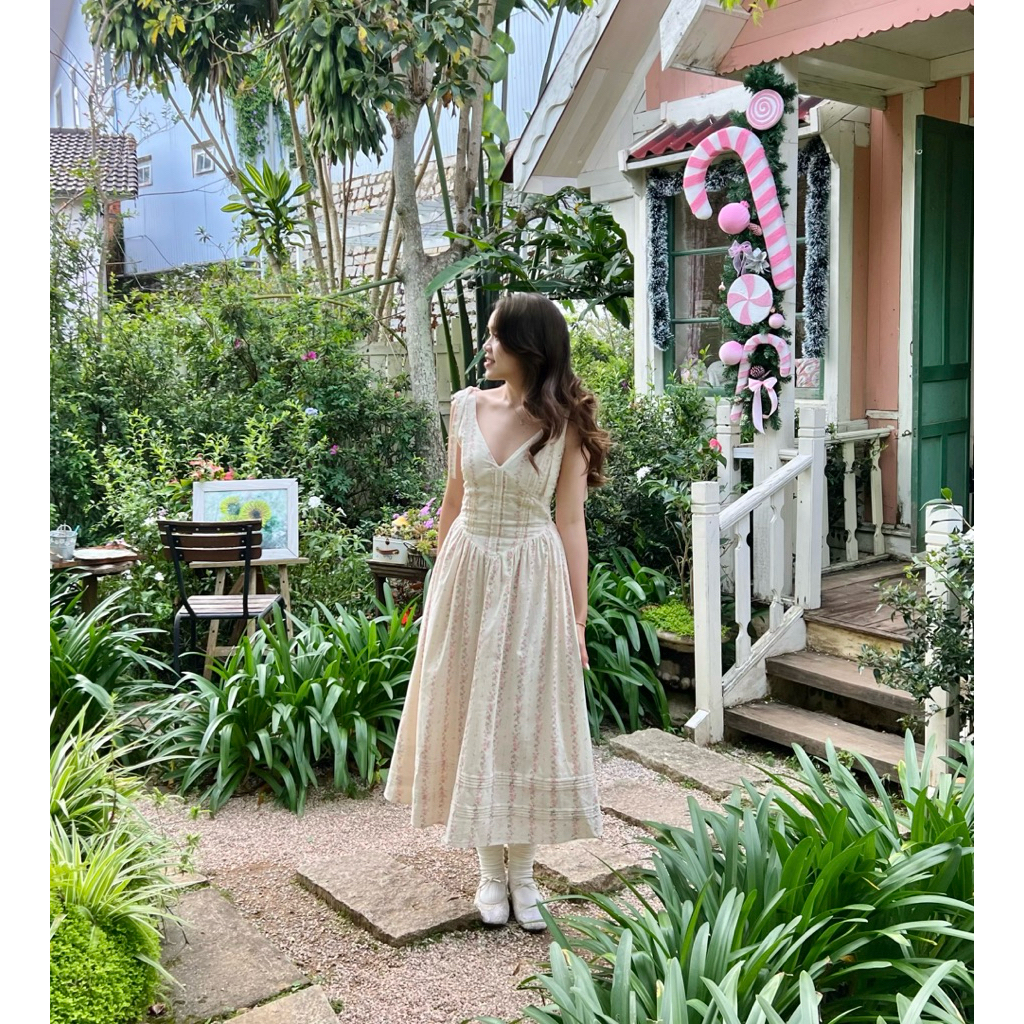 Đầm hoa nhí dáng dài (Doona dress)
