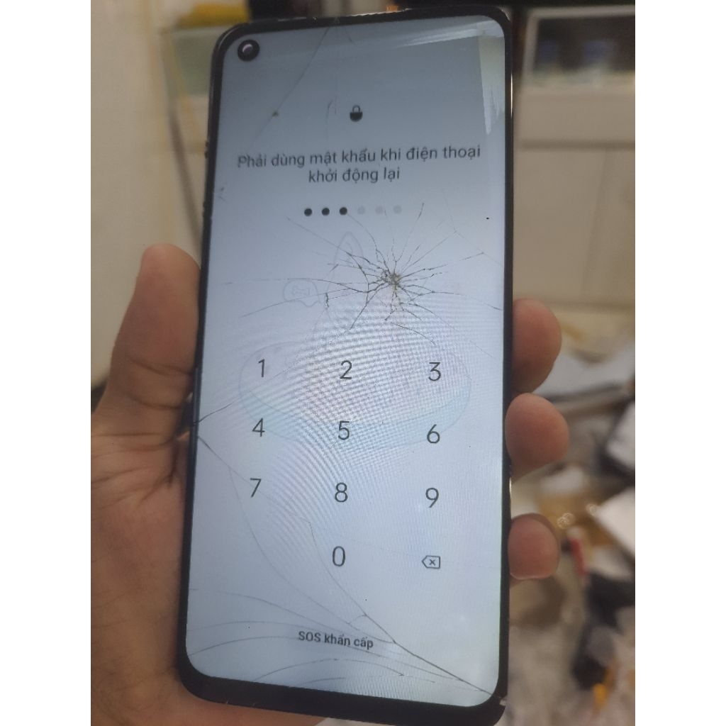 Màn hình oppo A54 5g,A74 5g,A93 5g cũ vỡ kính bị phản quang dùng test máy