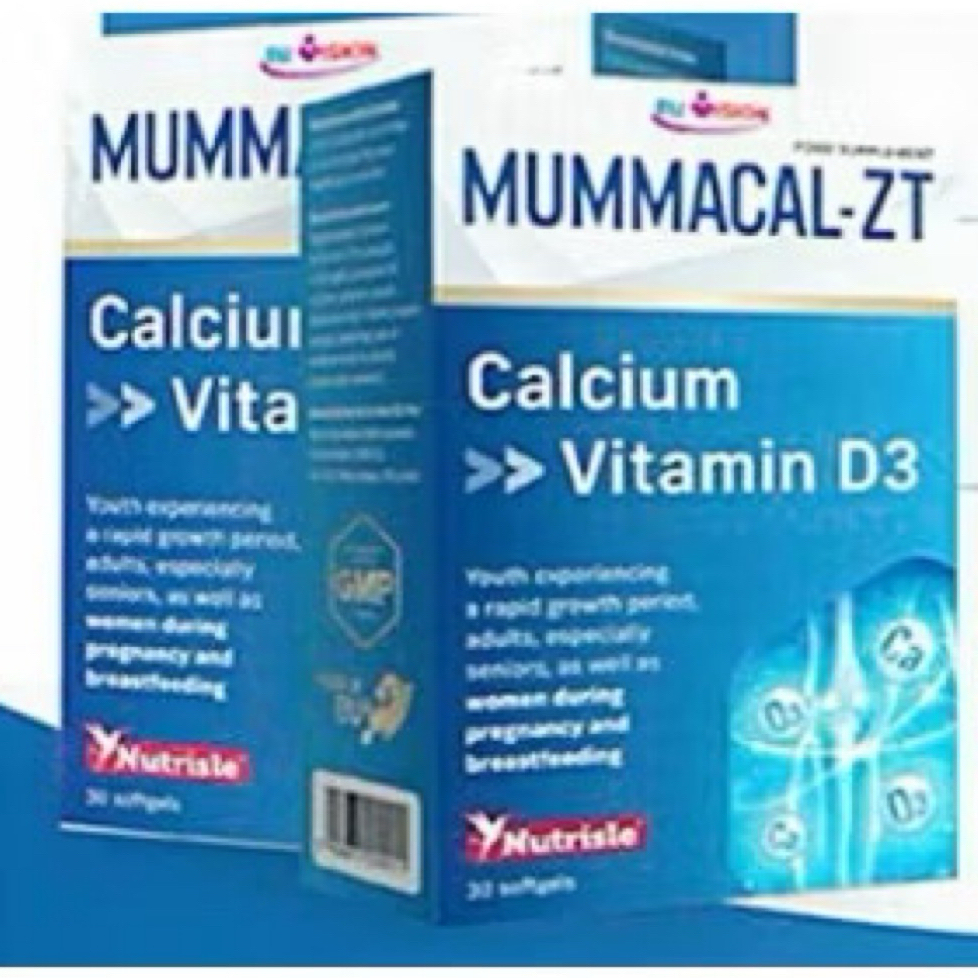 MummaCal-ZT - Giúp Bổ sung Canxi, Vitamin D3, tăng hấp thu Canxi, giúp xương chắc khỏe (Hộp 30 Viên)