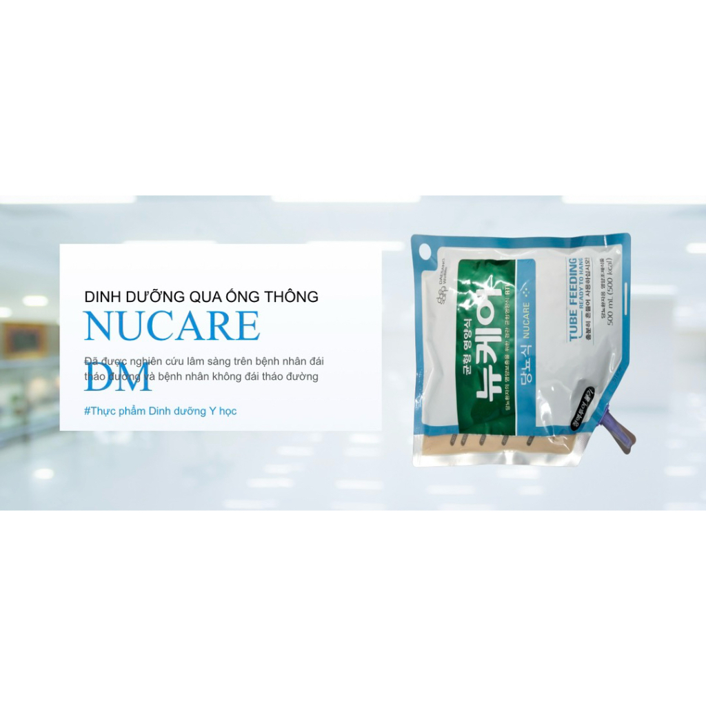 túi sữa sonde Nucare (Nuôi qua đường ống thông) đến từ Hàn Quốc- Sữa Nucare Cho Người Tiểu Đường - Đ