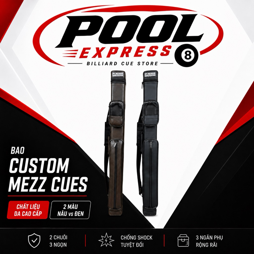 Bao da Custom Mezz Cues 2x3 (Bao cơ bi-a)