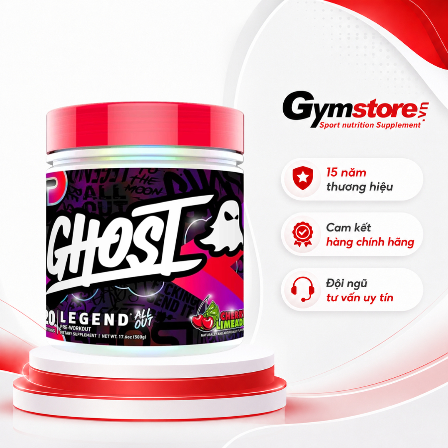 Bột tăng sức mạnh GHOST Legend ALL OUT Pre-Workout (20 Servings) nhập khẩu Mỹ - Gymstore