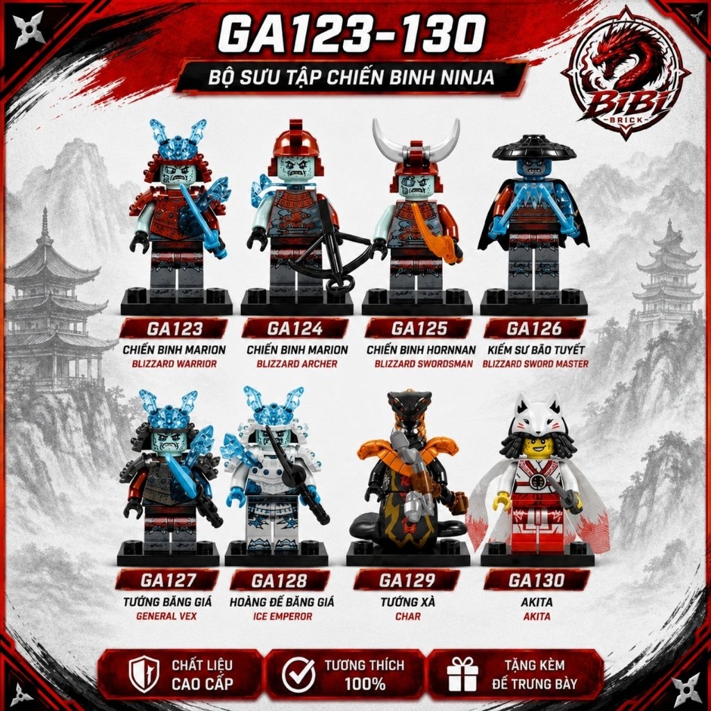 [IN LƯNG](SẴN HÀNG)Tổng Hợp Chiến Binh Băng,Hoàng Đế Băng-Samurai Băng-Minifigures Ninjago Season 11