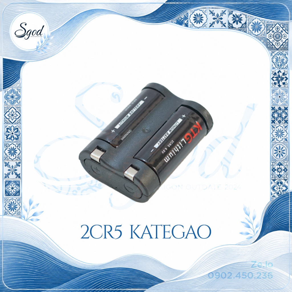 Pin 2CR5 Kategao 6V 1300mAh Dùng Cho Máy Ảnh Film - Pin Dùng 1 Lần Không Sạc