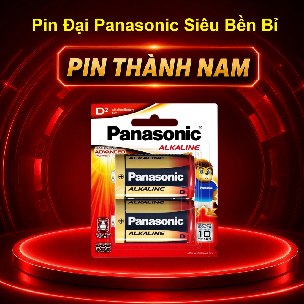 Pin Đại Panasonic alkaline Cao Cấp Vỉ 2 Viên LR20T/2B Xuất Xứ Nhật Chính Hãng