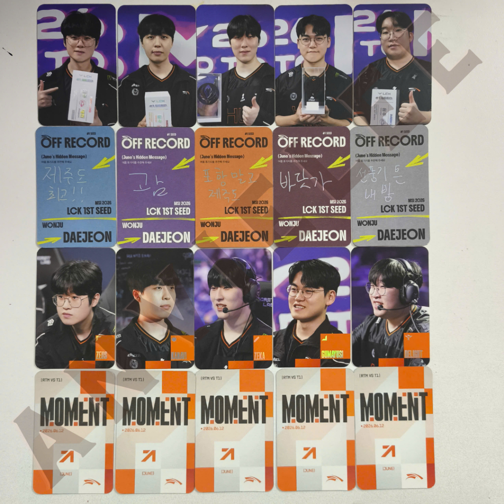 Card HLE monthly Zeus Kanavi Zeka Gumayusi Delight esport Liên Minh 2026