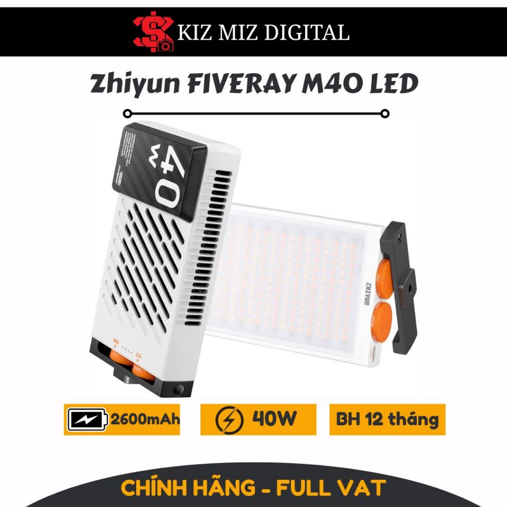 Đèn Led Zhiyun Fiveray M40 - M40 SE Combo ( kèm tản sáng ) hàng chính hãng, bảo hành 12 tháng