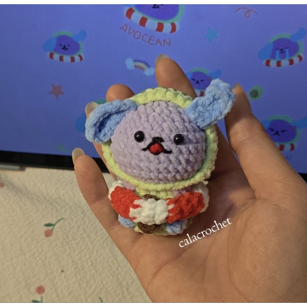 Móc khóa AVOCEAN MINI linh vật GMMTV JimmySea bằng len handmade (ảnh thật shop chụp)