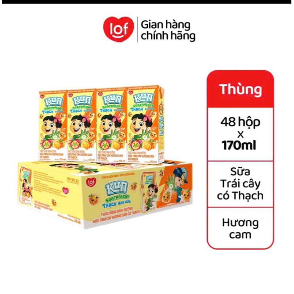 Sữa KuN Thạch sữa KUN trắng 180ml và 110ml