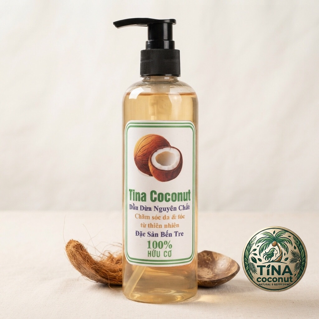 Dầu dừa truyền thống 100ml. Dầu dừa nấu thủ công nguyên chất. Dầu dừa dưỡng tóc, dưỡng da, dưỡng thể