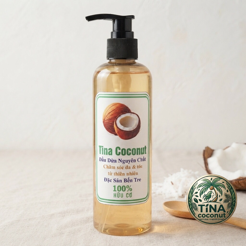 Dầu dừa nấu lửa củi 100ml. Dầu dừa nấu thủ công nguyên chất. Dầu dừa dưỡng tóc, dưỡng da, dưỡng thể,