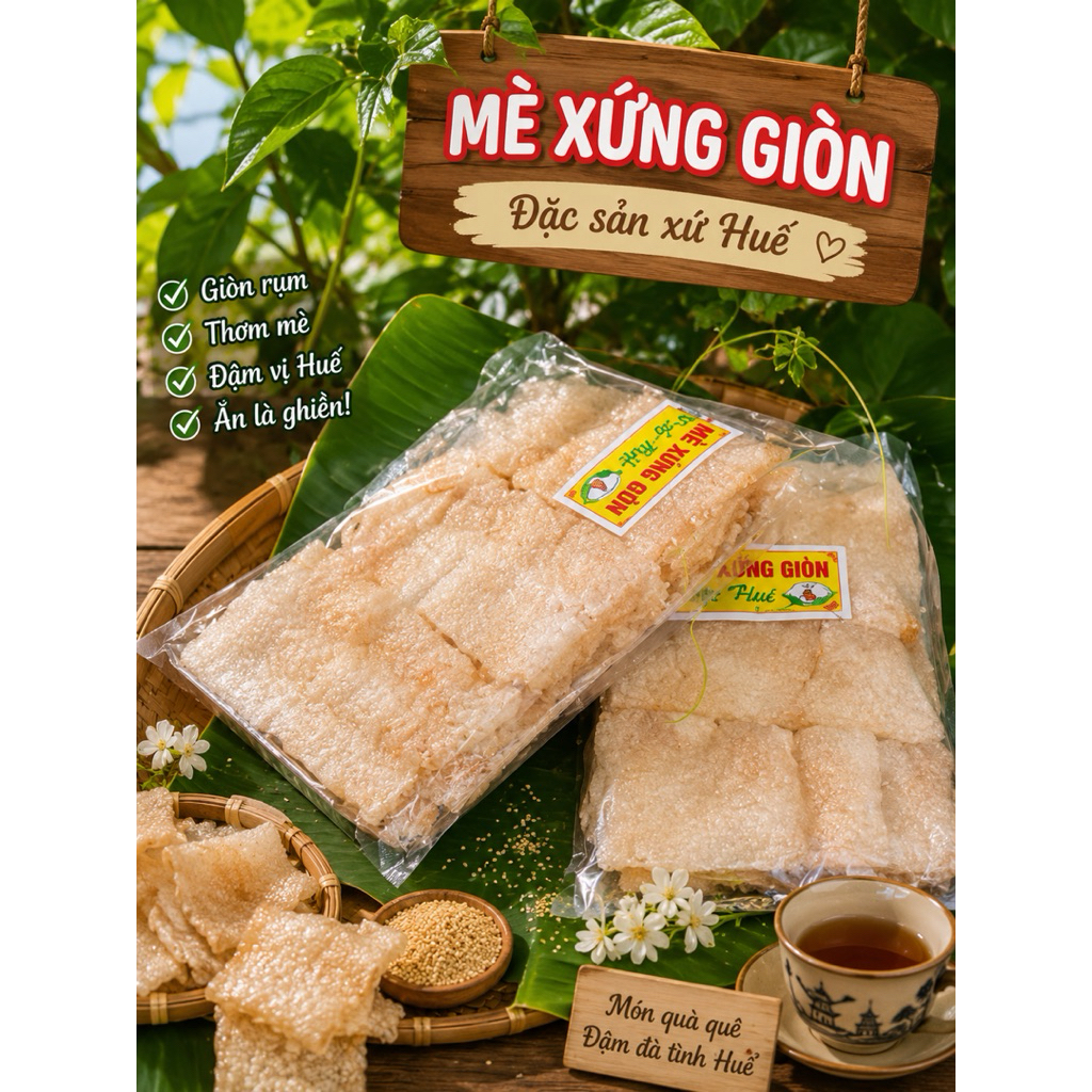 Mè Xửng Giòn xứ Huế- Mè xửng xứ Huế hàng loại 1