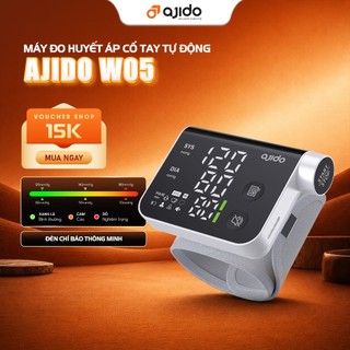 Máy Đo Huyết Áp Cổ Tay Tự Động Ajido W05 - Đo Chính Xác, Phát Hiện Nhịp Tim Bất Thường, Hỗ Trợ Giọng Nói Tiếng Việt