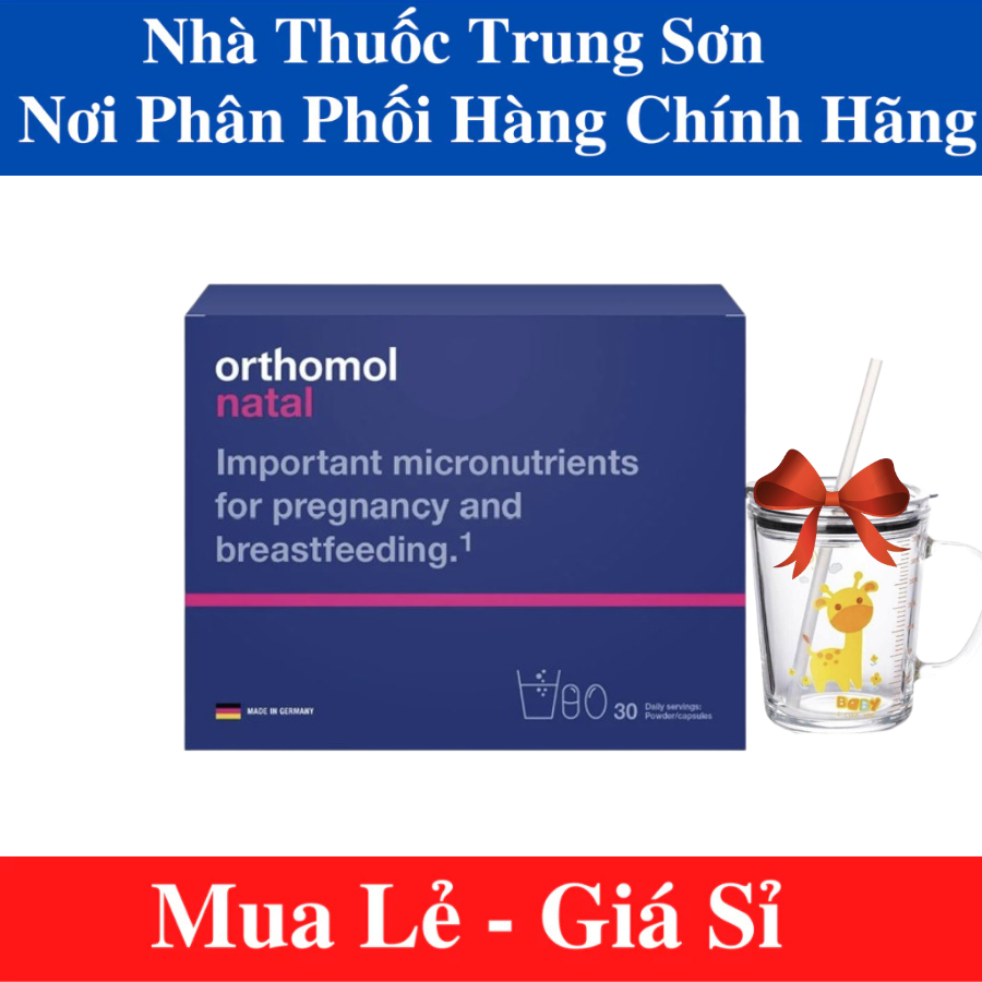 Vitamin bà bầu Orthomol Natal (sản xuất tại Đức) - 30 gói dùng 30 ngày -NT TRUNGSON