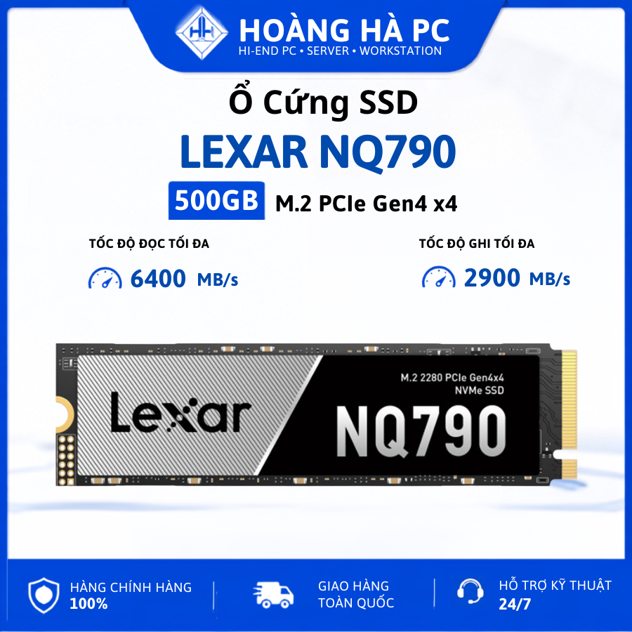 Ổ cứng SSD Lexar NQ790 500GB M.2 PCIe Gen4 x4 Chính Hãng Bảo Hành 60 Tháng