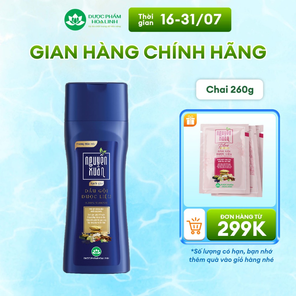 Dầu gội dược liệu Nguyên Xuân sạch gàu 250ml - Dành cho tóc gàu ngứa
