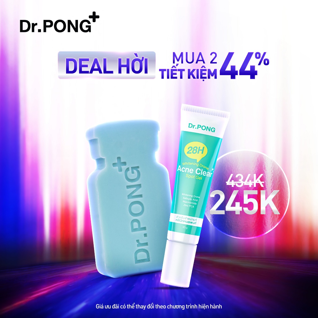 Gel chấm hỗ trợ xử lý mụn Dr.PONG 28H Whitening Drone Acne Clear Spot Gel 10g