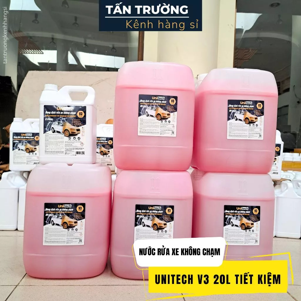 UNITECH V3 Rửa xe bọt tuyết không chạm dung tích 5 lít, rửa xe siêu sạch
