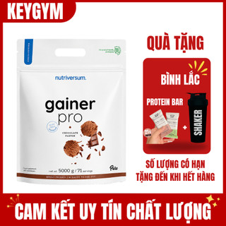 [TẶNG BÌNH+PROTEIN BAR] Sữa Bổ Sung Dinh Dưỡng Mass GAINER PRO Nutriversum - 5KG (71 servings) - KEYGYM