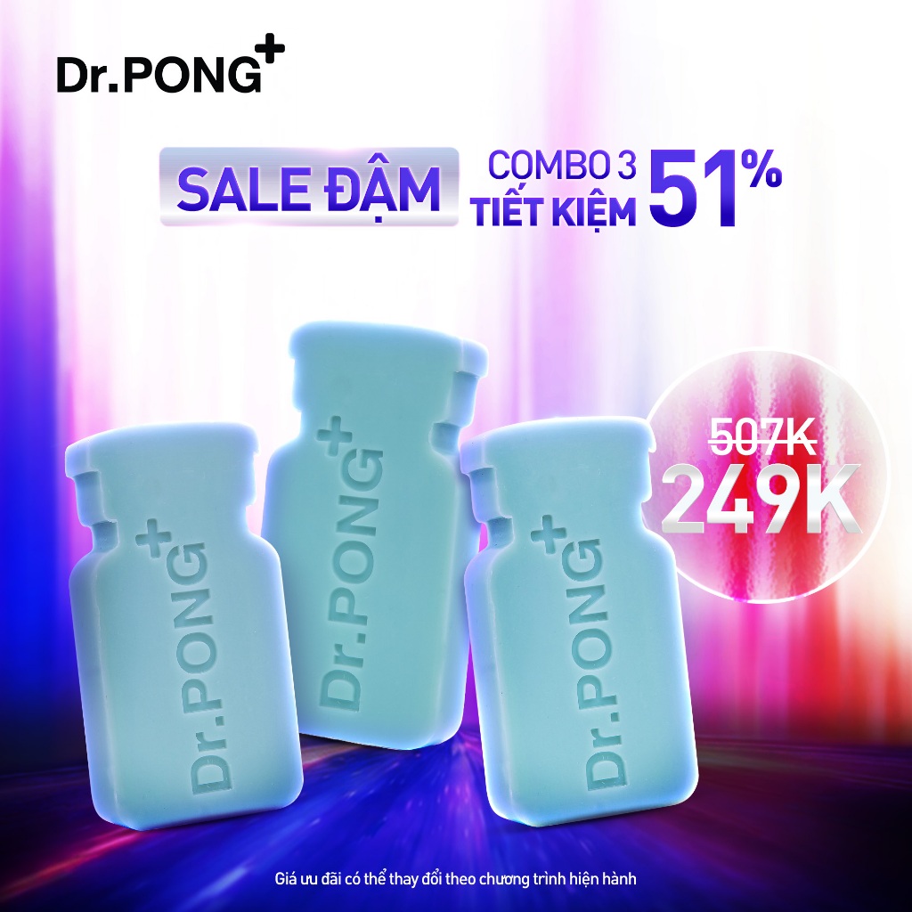 Xà phòng hỗ trợ giảm mụn lưng và giúp da mềm mịn với lưu huỳnh núi lửa Dr. PONG Natural Volcanic Sul