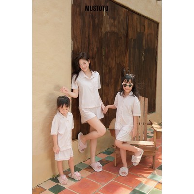 MUSTOTO Bộ Pijama Thun Lyocell Mềm Mát Co Giãn Mẹ Bé (MB7101)