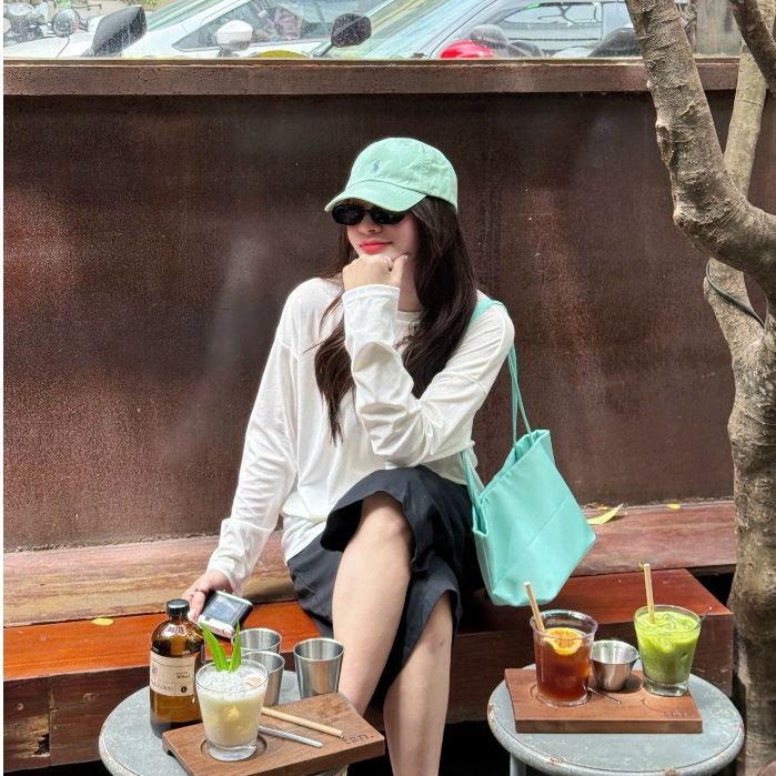 (TẶNG ÁO QUÂY) Set áo thun giấy mỏng tay dài oversized rộng phủ mông A187.02 Daily Top | BigBuy360 - bigbuy360.vn