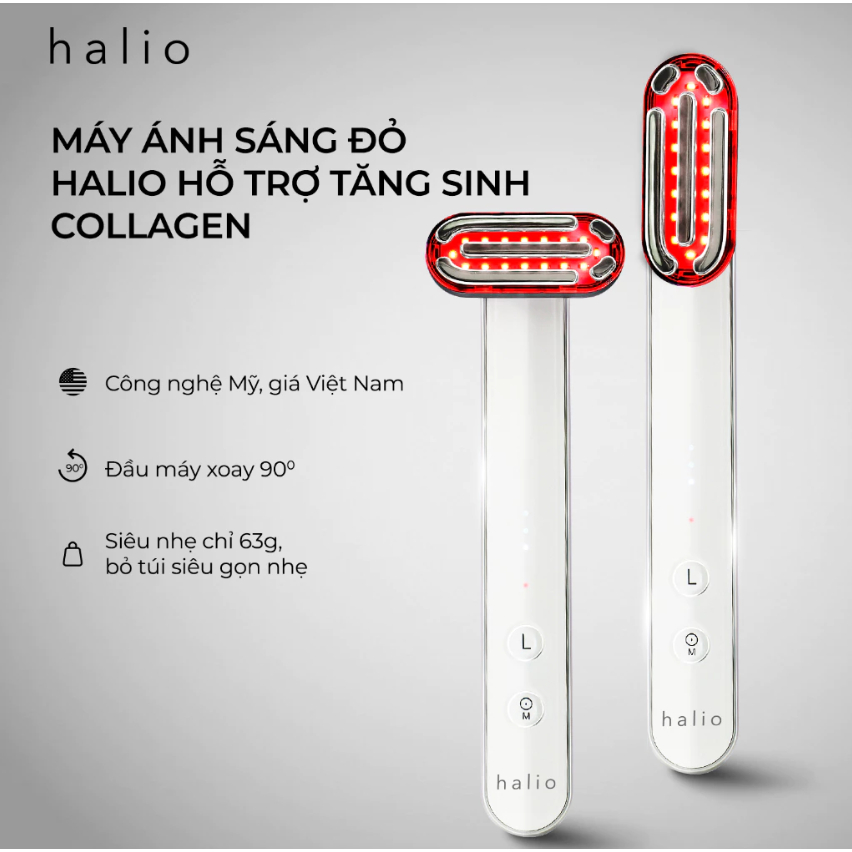Máy ánh sáng đỏ tăng sinh collagen Halio Red Light Therapy Device 3 in 1