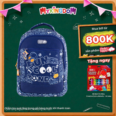 Ba Lô Đi Học, Đi Chơi ActiveGo Cool & Fun CLEVER HIPPO BC0130/BLUE