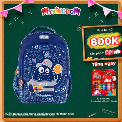 Ba Lô Đi Học, Đi Chơi Easy Go Cool & Fun CLEVER HIPPO BC0134/BLUE