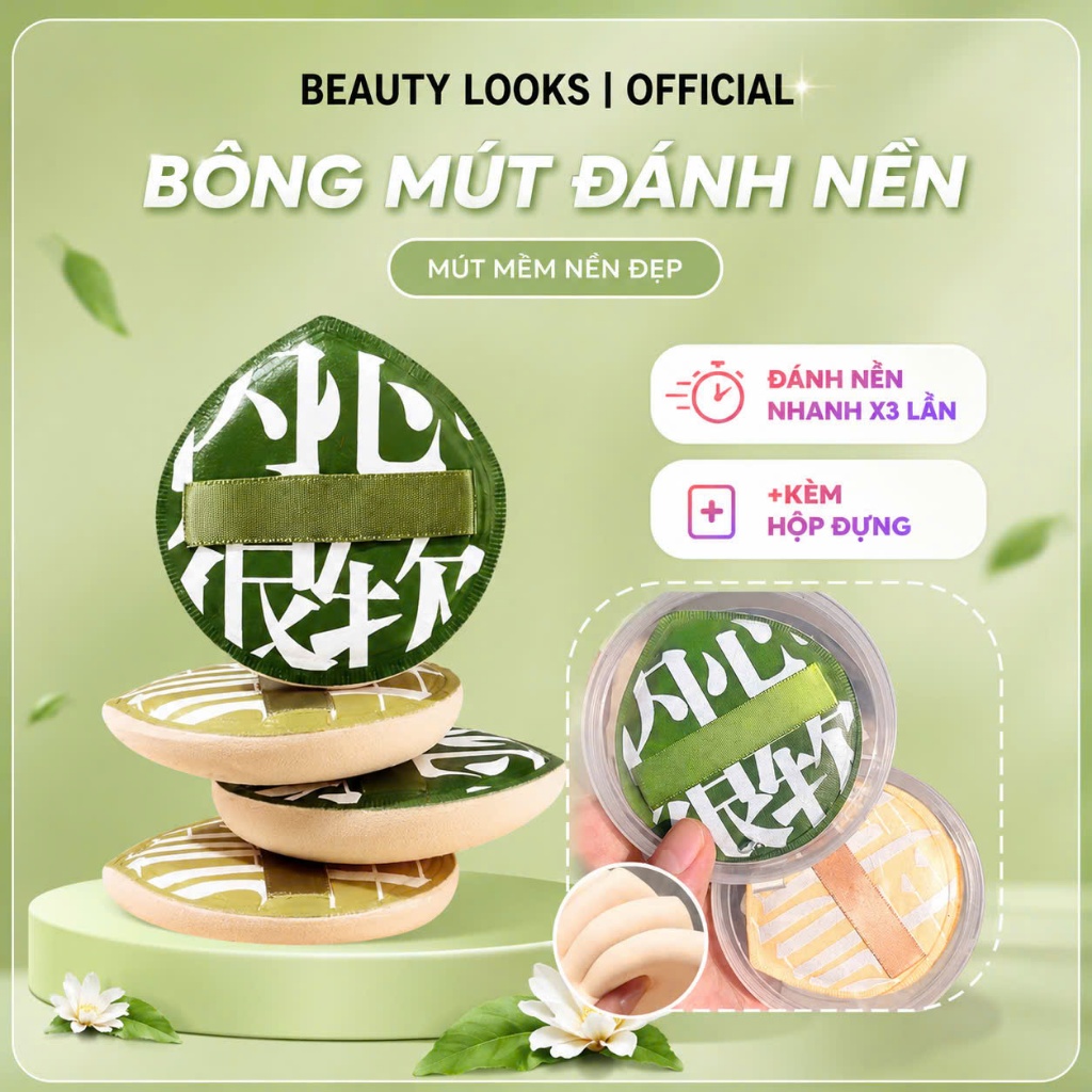 Combo Bông Mút Đánh Nền Siêu Mềm Đánh Nền Cực Nhanh Không Hút Nền Bigsize