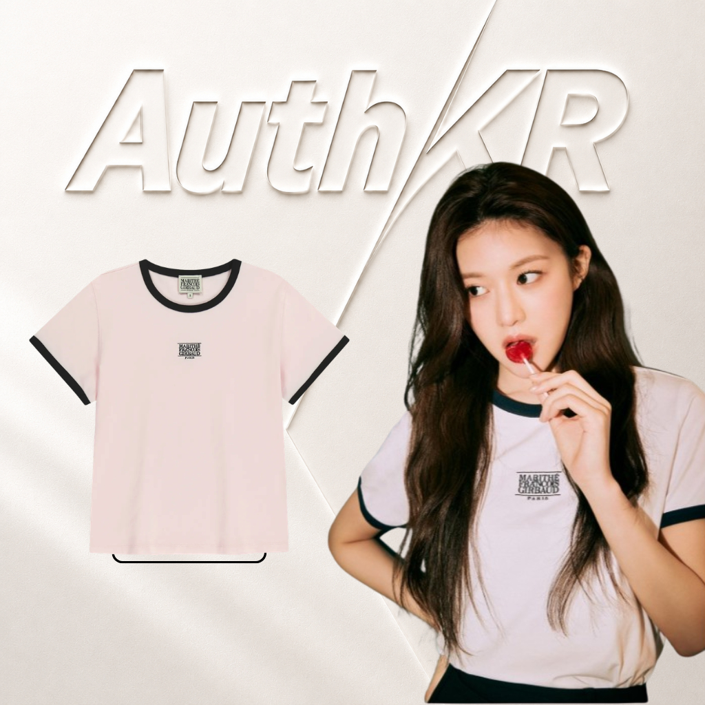 [Auth] Áo Marithe CLASSIC LOGO RINGER TEE trendy
