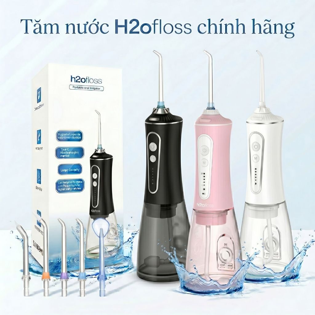 Tăm nước HF-P11 H2ofloss phiên bản 2026 - Tặng đầu tăm 2 chiều, Bảo hành 12 tháng