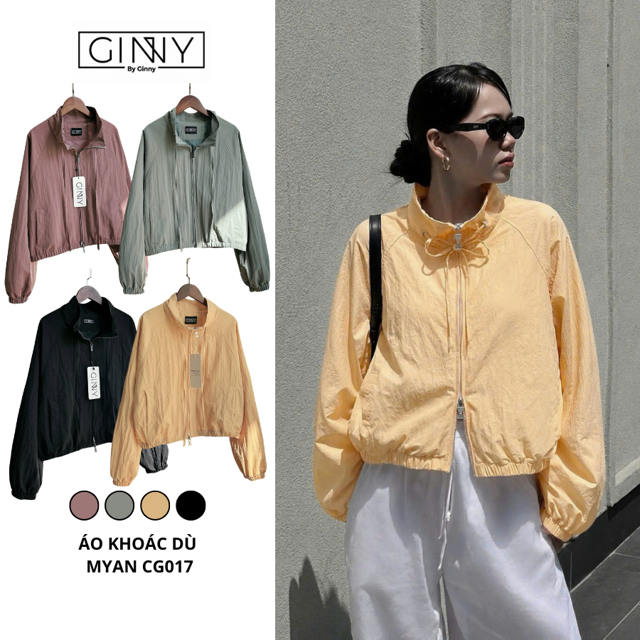 Áo khoác 𝐆𝐈𝐍𝐍𝐘 Dù Myan CG017 Chống Nắng Chất Vải Cao Cập Thiết Kế Dễ Thương Form Lửng