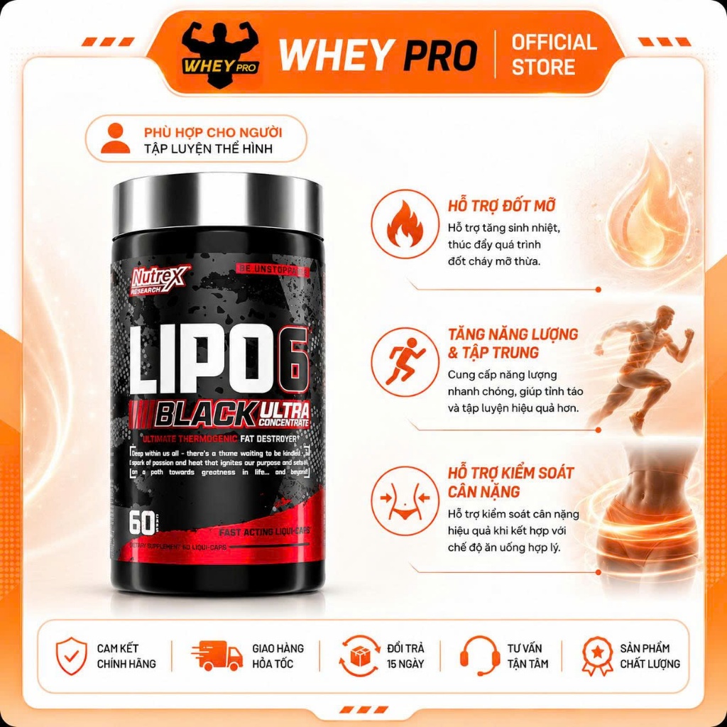 Nutrex LIPO6 Black Ultra Formula 60 Capsules