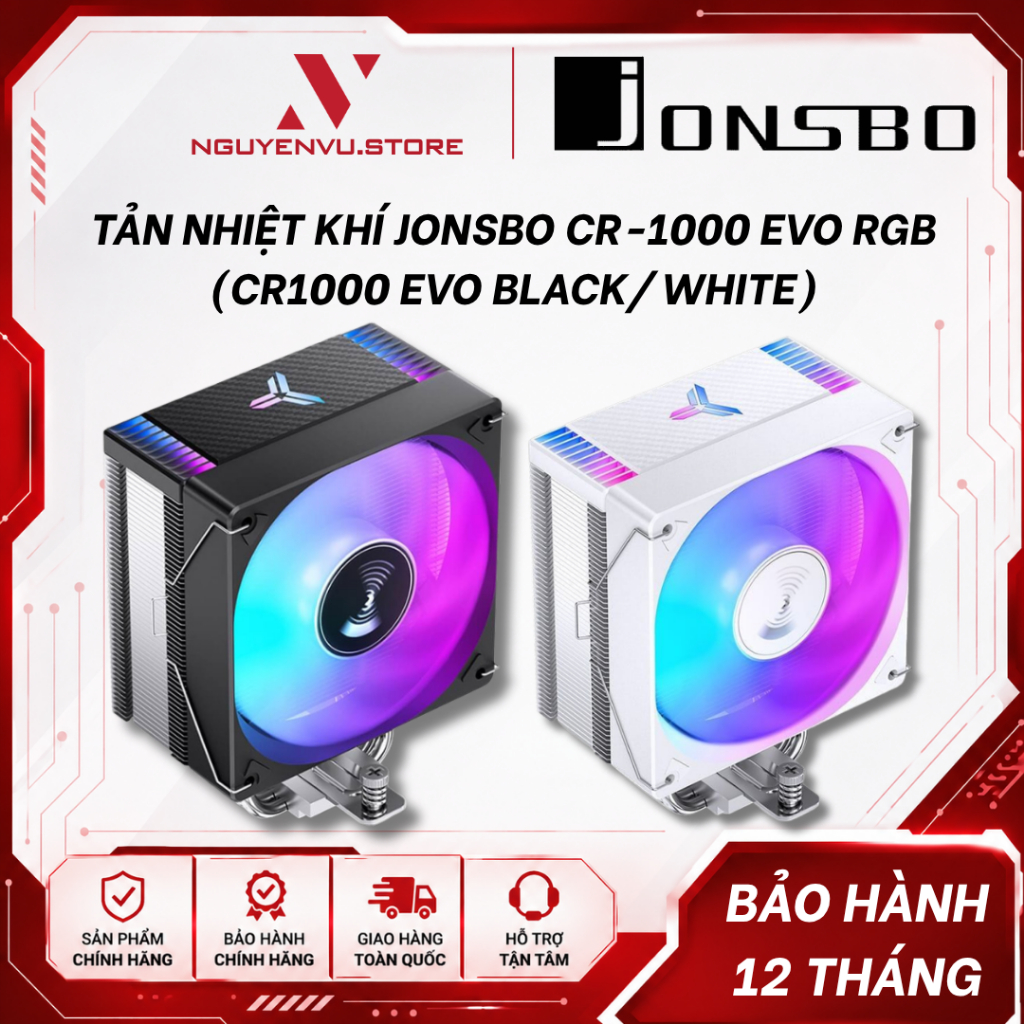 Tản Nhiệt Khí Jonsbo CR-1000 EVO RGB (CR1000 EVO Black/ White) - Hàng Chính Hãng
