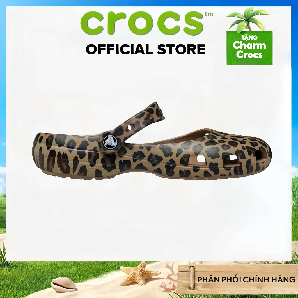 [Hàng có sẵn] Giày dép cổ chân nữ Crocs Classic ballet shoes, giày ballet đế bằng gỗ kinh điển