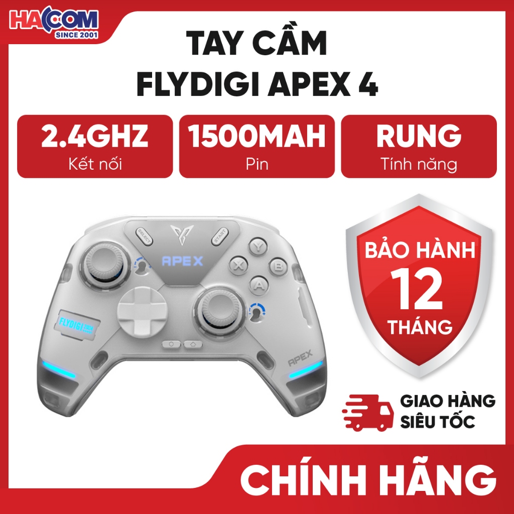 Tay Cầm Chơi Game Flydigi APEX 4 Elite (For PC/Switch/Andriod/iOS MFI) - Bảo Hành 12 Tháng HACOM PC