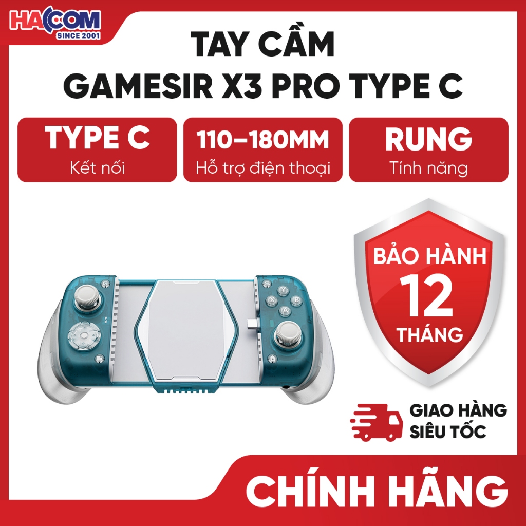 [1 Đổi 1] Tay Cầm Chơi Game Không Dây GameSir X3 Pro Type C - BH 12 Tháng HACOM PC