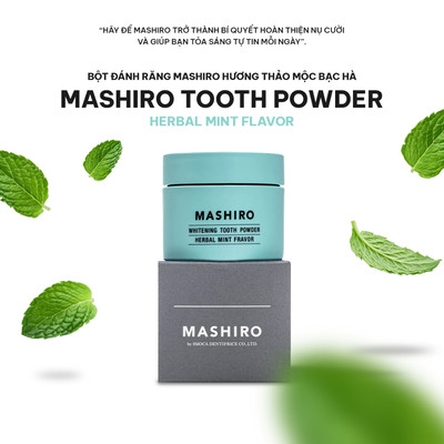 Bột Đánh Răng Trắng Sáng Hương Thảo Mộc Bạc Hà MASHIRO Tooth Powder 30g