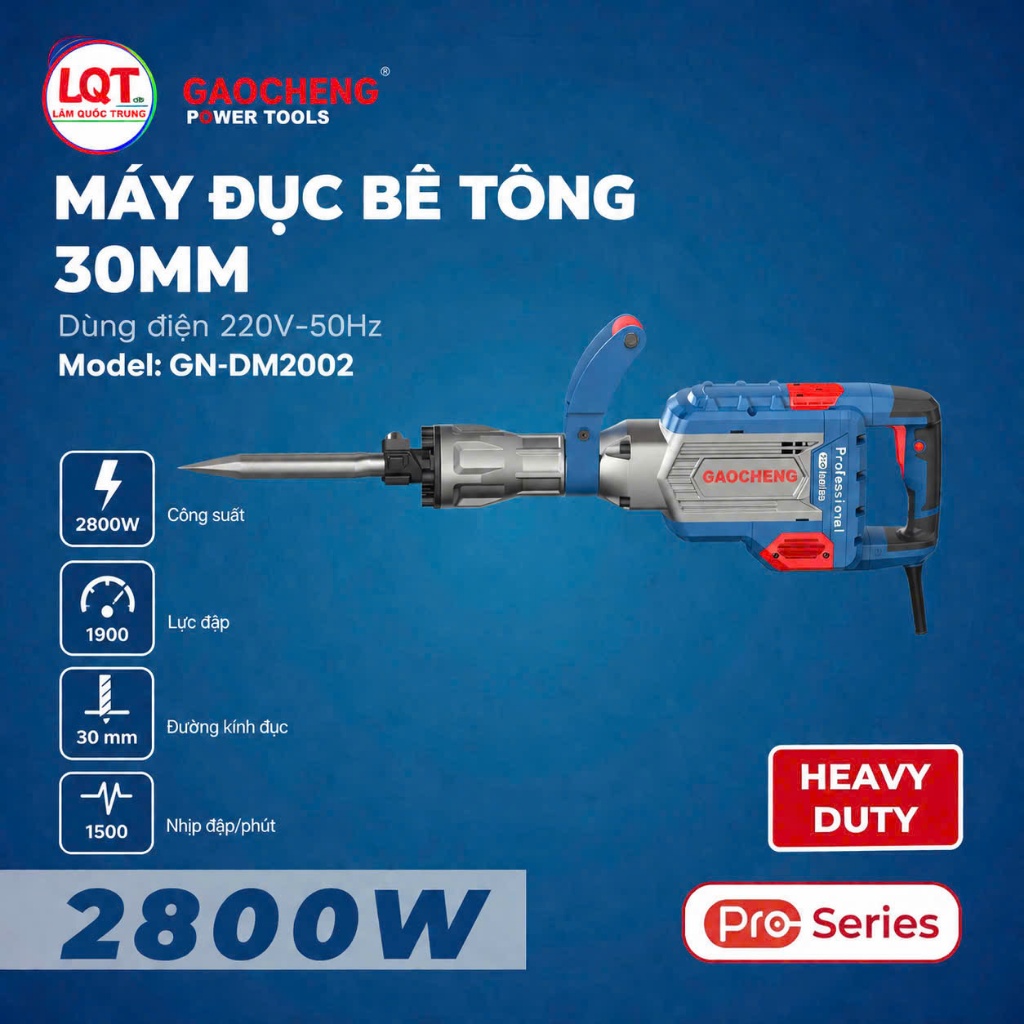Máy đục bê tông 30mm Gaocheng GN-DM2002 (2800w )