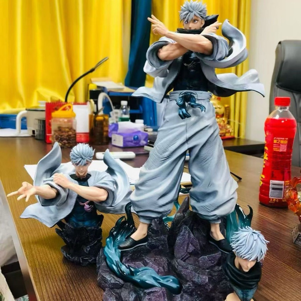 Mô Hình Gojo Satoru Zanyjoke Jujutsu Kaisen - Tượng Gojo Satoru Bản Deluxe Kèm Bust Nửa Người Thay T