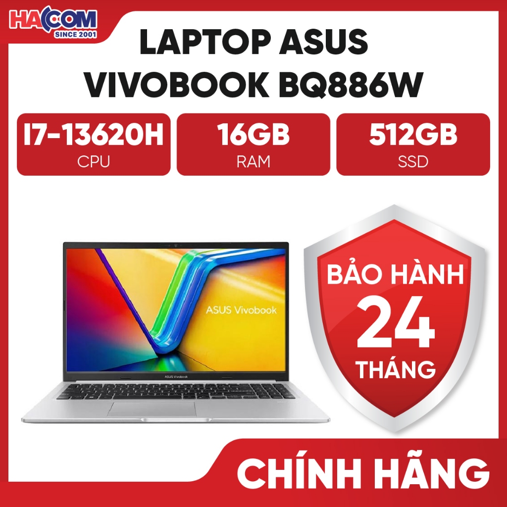 Laptop Asus VivoBook X1502VA-BQ886W (i7 13620H/16GB RAM/512GB SSD/15.6" FHD/Win11/Bạc) - BH 24 Tháng