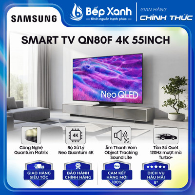 [CHÍNH HÃNG]  Smart AI Tivi Samsung Mini LED 4K 55 Inch QA55QN80F