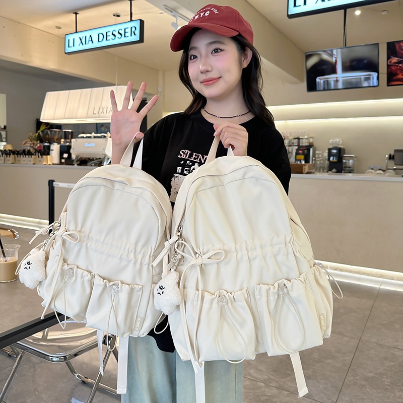 Balo đi học nữ học sinh cấp 2 cấp 3 cặp đi học nữ basic HS03