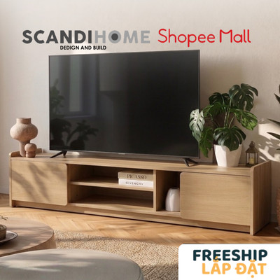 ESSENZA, Kệ tivi TVD_091, 160x40x40cm, Tủ tivi phòng khách Scandi Home