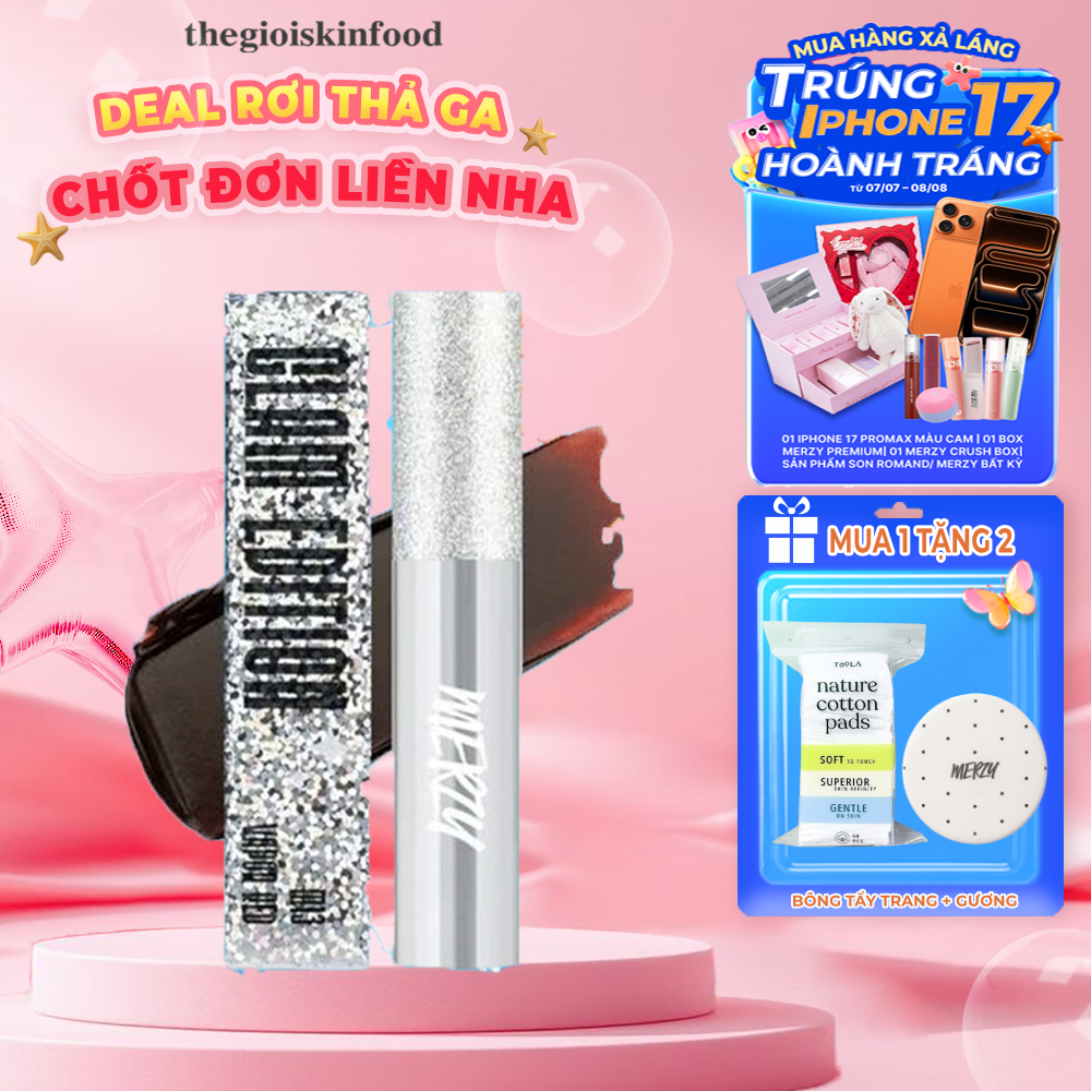 [M13 Merzy Glam Vỏ Bạc] Son kem lì Merzy bền màu, lâu trôi Hàn Quốc Mellow Tint 4g (M1, M2, M6, M11)