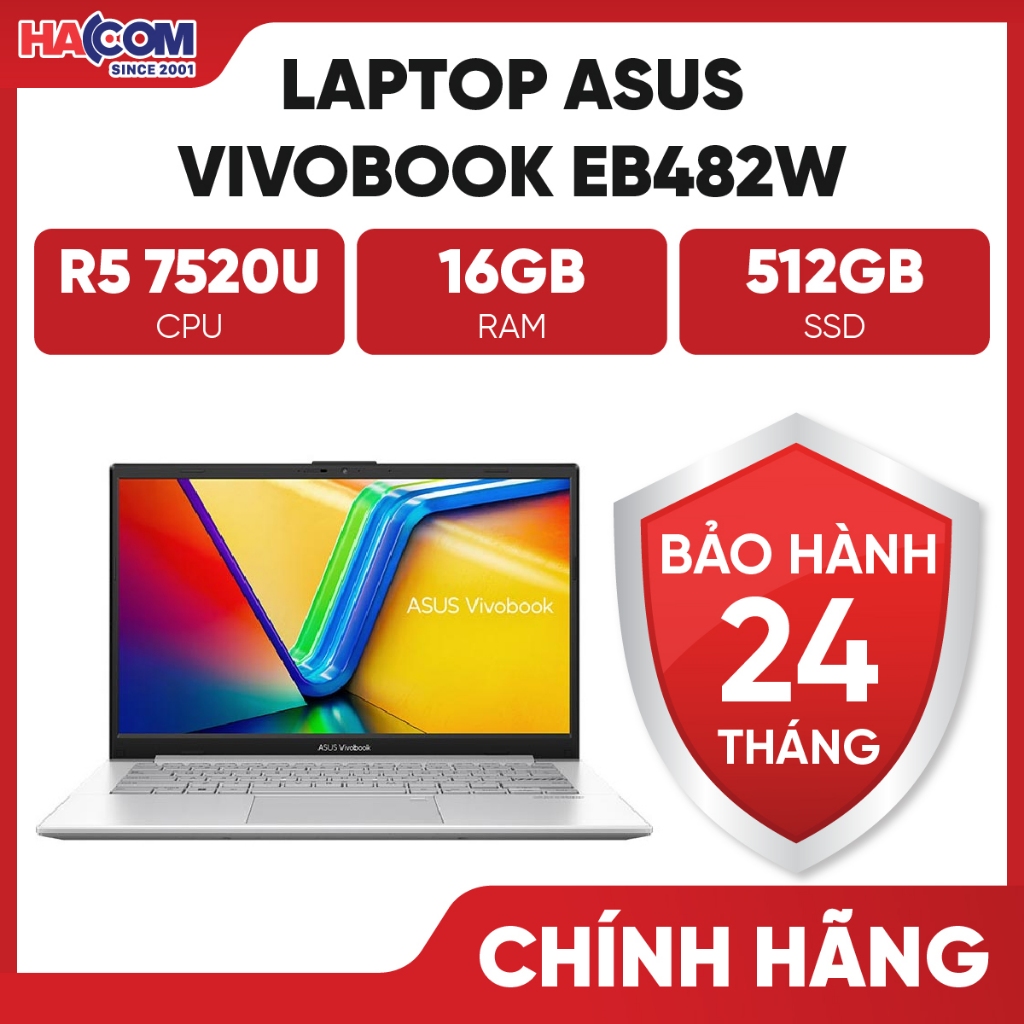 Laptop Asus VivoBook E1404FA-EB482W (R5 7520U/16GB RAM/512GB SSD/14 FHD/Win11/Bạc) BH 24 tháng PIN/S