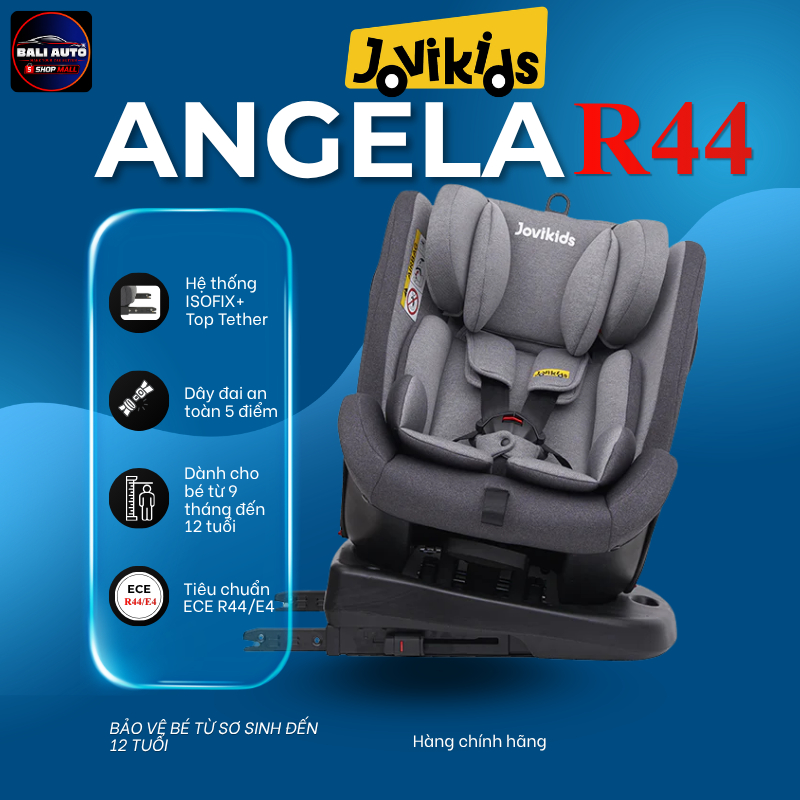 Ghế ngồi ô tô an toàn cho trẻ Jovikids Angela R44 360° Car Seat 40-150cm